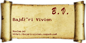 Bajári Vivien névjegykártya
